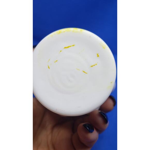 Vintage Fenton Vase Hand Painted Floral Ruffled Edge 7" Art Glass Violets - Picture 5 of 9